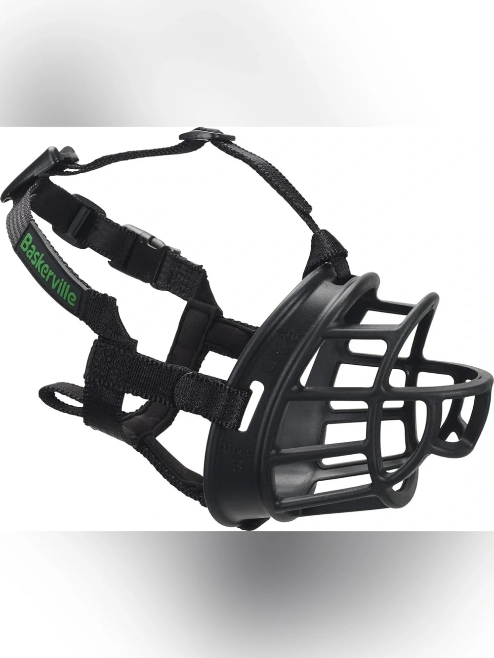 Baskerville Black Plastic Basket Dog Muzzle